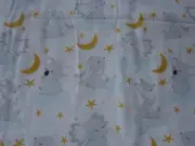 Elephants Koala Bunnies White Cotton Fitted Cot Sheet Handmade