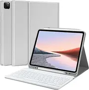 TQQ for iPad Air 13-inch (M2) 2024 & Pro 12.9 inch 2022 Case with Keyboard, Keyboard case for 12.9-inch iPad Pro 6th/5th Generation - with Pencil Holder for New iPad Air 13-inch/iPad Pro 12.9 (Gray)