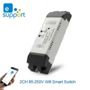 eWeLink 2 Channel Smart Switch DIY Relay Module 85-250V Alexa Google Home