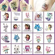 BUYUP Temporary Tattoo for Kids, 40 Sheets Big Disney Princess Temporary Tattoos, Waterproof & Sweat-Resistant, Perfect for Parties & Pretend Play