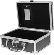 CRILSTYLEO Cosmetic Case Storage Case Bag Small Aluminum Carry Case Aluminum Briefcase Electronic Storage Locking Briefcase Lock Briefcase Suitcase for Tools Suitcases Black Aluminum Frame