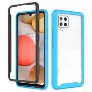 MCC Shockproof Bumper Case Samsung Galaxy A42 5G Clear Back Cover A426 [Sky Blue]