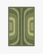 120' x 185' | Machine Washable Runner Rug | Kid & Pet Friendly | Indoor Rug | Jonathan Adler Paradox Green Rug | Ruggable