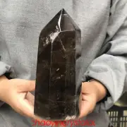 3.38LB Natural Smokey Citrine Quartz Obelisk Quartz Crystal Point Wand XA2846