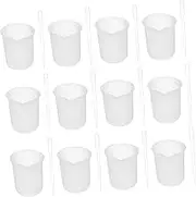 HOODANCOS 1 Set Epoxy Resin Accessories Silicone Measuring Cup and Pipettes Non-Stick Measuring Containers for DIY Projects Crafting