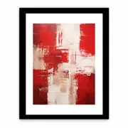 Red Modern Art Art Framed print
