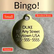 Custom Engraved Dog Tags Personalized Dog Collar PET TAGS Engraved SMALL BRASS