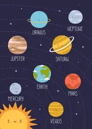[Namly Design] Poster - Cute Solar System