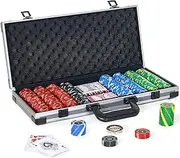 Poker Chips,400PCS 14 Gram Chip Set with Deluxe Travel Case, Numbered Chips,Poker for Texas Holdem Blackjack Gambling