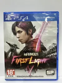 在飛比找露天拍賣優惠-【貝拉電玩】PS4惡名昭彰 首道曙光 中英文合版 中古遊戲 