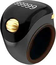 Smart Tasbih Zikr Rings, Interchangeable Tasbih Counter Rings, Adjustable Ring Finger Counter, APP Support Digital Counter Prayer Reminder Rings (Black)
