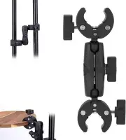 Magic Arm Double Clamp Camera Mount, Super Clamp Bracket Adjustable Camera