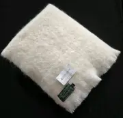 BIDDY MURPHY Large Mohair & Wool Throw Blanket Cream Beige NEW