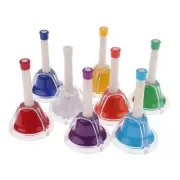 Hand 8 Diatonic Metal Bells for Children