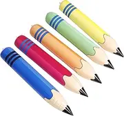 HOUDERCO 5pcs Jumbo Inflatable Pencil Giant Pencil Pool Floats for Back to School Birthday Celebrations and Graduation Parties Fun Classroom Decor and Interactive Family Activities