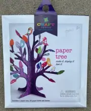 New Vintage Craft Tastic DIY Colorful Paper Tree With Birds And Leaves
