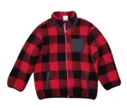 Buffalo Plaid Sherpa Jacket (5T) Winter Jacket - Wonder Nation - Nylon Lining