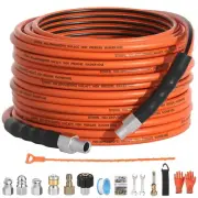 Sewer Jetter Kit for Pressure Washer 50FT,5800psi Drain Cleaner Hose 1/4 Inch...