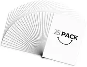 Golden State Art, Pack of 25 6x8 White Uncut Mat Boards, Acid-Free Mat Boards Great for Photos, Pictures, Frames