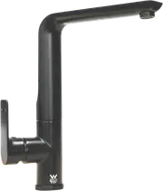 Hafele Matt Black Gooseneck Flat Mixer Tap