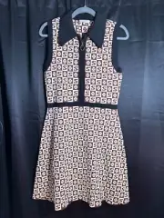 Sandro Paris Signature FRANCISCA Beige Brown Sleeveless Dress - Sz. 40 - NWT