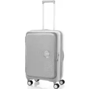 American Tourister Curio Book Opening Medium 68cm Hardside Suitcase Cool Grey 53