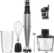 Immersion Blender, Handheld, Corded ,Trigger Variable Speed, w/ Chopper, Whisk