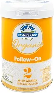 NATURE ONE DAIRY Organic Follow-On Infant Formula Step 2 (6-12 months) -Baby Formula -Infant Formula -ACO-Certified Organic Milk -Non-GMO, 900g