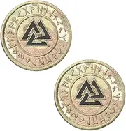 2 PCS Northern EU Viking Odin Compass Rune Tactical Embroidered Hook and Loop Fastener Applique Patch for Caps,Bags,Backpacks,Clothes,Vest,Military Uniforms,Tactical Gears Etc.