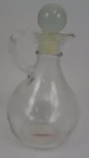 Oil Vinegar Kitchen Glass Salad Bottle Cruet Dispenser With Cork Screw Lid #69