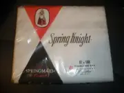 NEW Vintage Springmaid Spring Knight 81 x 108 Double Bed Flat White Sheet (NSH13