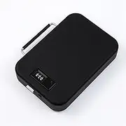 Fingerprint Password Gun Safes Portable Pistol Safe Box Dialing Wheel Password Biometric Fingerprint Storage(With handle)