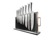 Baccarat Damashiro Bodo 10 Piece Japanese Steel Knife Block with Chopping Board