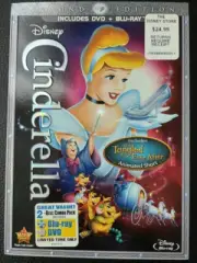 NEW!! NEVER OPEN!! DISNEY CINDERELLA DIAMON EDITION BLU-RAY + DVD-IN CASE