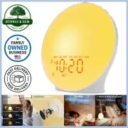 Sunrise Alarm Clock White Noise Sound Machine 22 Sounds 17 Lights Bluetooth
