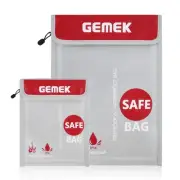 Fireproof Waterproof Money Document Bag 2 Pack, Safe Zipper Bags, Fire & Wate...