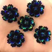 12pcs Candy Color Flower Resin Flatback Rhinestone Wedding Craft Embellishment