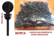 10 Coffee Stix Stirrer/ Plug 55mm Stixtogo Lid Stopper Cup Tea Cafe Takeaway