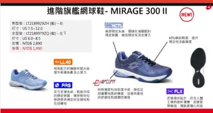 總統網球(可刷國旅卡) LOTTO 樂得 進階旗艦款 Mirage 300 III SPD 藍 女 網球鞋 全場地