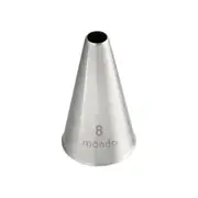 Mondo Stainless Steel #8 Round Piping Tip Icing Cake Decorating Nozzle Silver