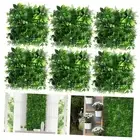 Dense Grass Wall Panels, 6 Packs 10 x 10 inch Artificial Greennery Wall