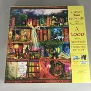 Treasure Hunt Bookshelf Art Aimee Stewart 1000 Piece Jigsaw Puzzle 20 x 27 NEW