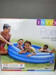 Summer Circle Kiddie Pool Crystal Blue Inflatable Intex Backyard 58" x 13"