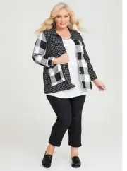 Taking Shape TS Check Natural Shirt Duster 16 18 20 M L LX XXL 2L BNWT RRP.$149