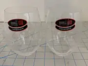 NWT SET OF 2 RIEDEL "O" STEMLESS WINE TUMBLER GLASSES, CABERNET MERLOT, 4.75 in