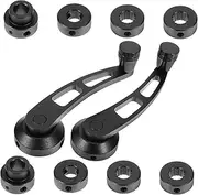 Effortless Window Operation Aluminum Alloy Window Crank Handles Direct Fit for Power Window Kit Black Pair