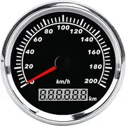 ​85MM GPS Speedometer Gauge, 9-32V Waterproof & Antifog Digital GPS Speedometer Odometer with 7 Color LED Backlight Universal Marine Speedometer for Car Truck Yacht Motorcycle