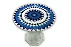 24" Marble coffee Table Top Inlay Pietradura Handmade Work With marble Stand