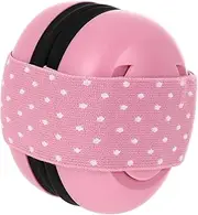 FRCOLOR Adjustable Ear Protection Noise Cancelling Ear Muffs for Boy Girl Lightweight Comfortable Design for Travel Outdoor Use for Newborns Pink