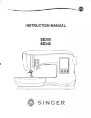 SINGER SE300 Sewing SE340 Machine Operation Instruction Manual PDF printed Guide